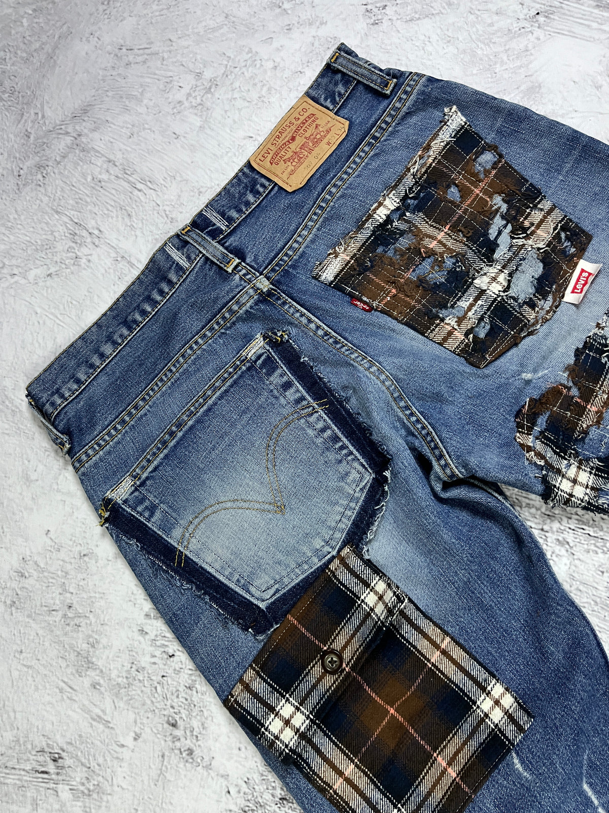 TARTAN REPAIR BORO DENIM