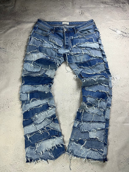 SCRAPLINE FLARE DENIM