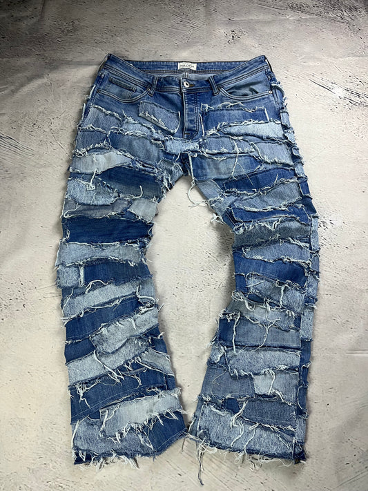SCRAPLINE FLARE DENIM
