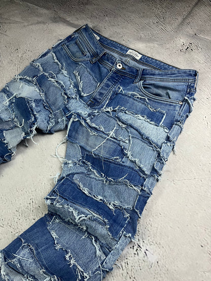 SCRAPLINE FLARE DENIM