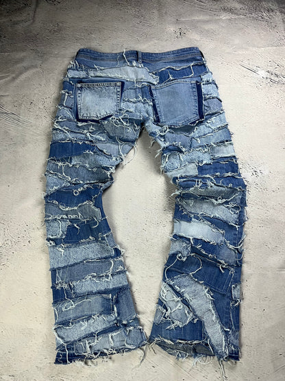 SCRAPLINE FLARE DENIM