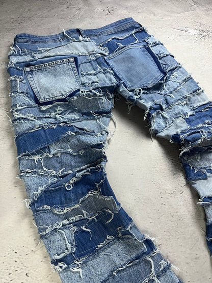 SCRAPLINE FLARE DENIM