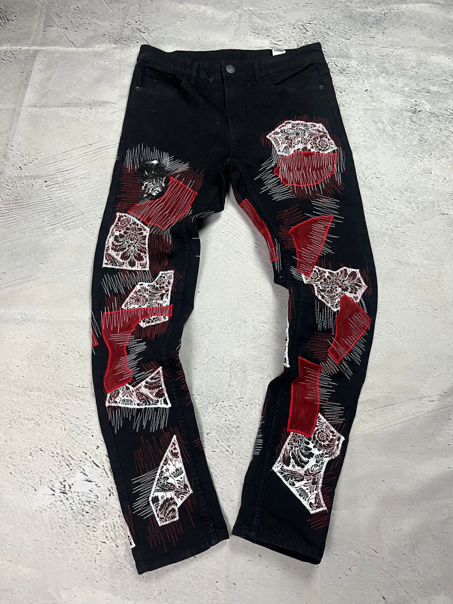 ABSTRACT PATCH DENIM