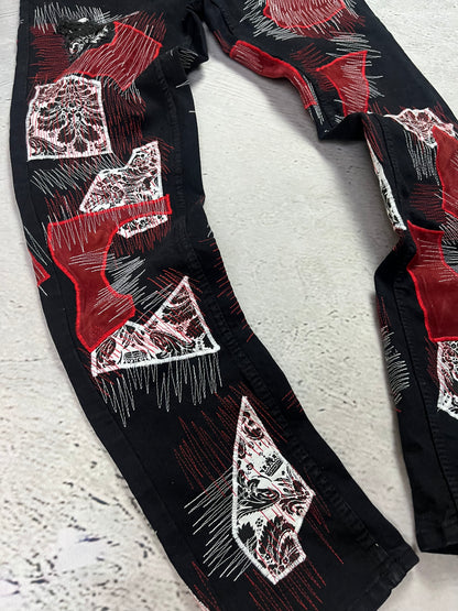 ABSTRACT PATCH DENIM