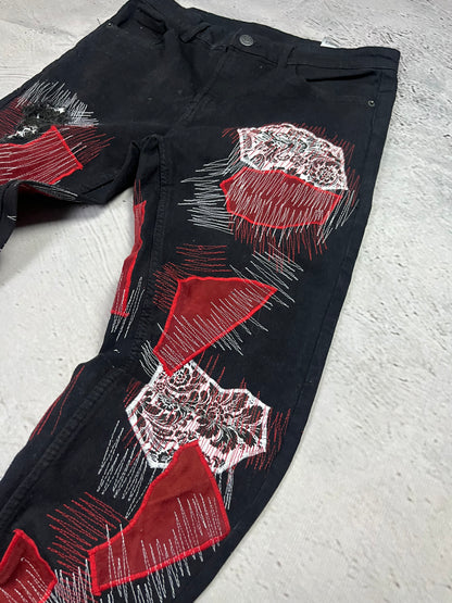 ABSTRACT PATCH DENIM