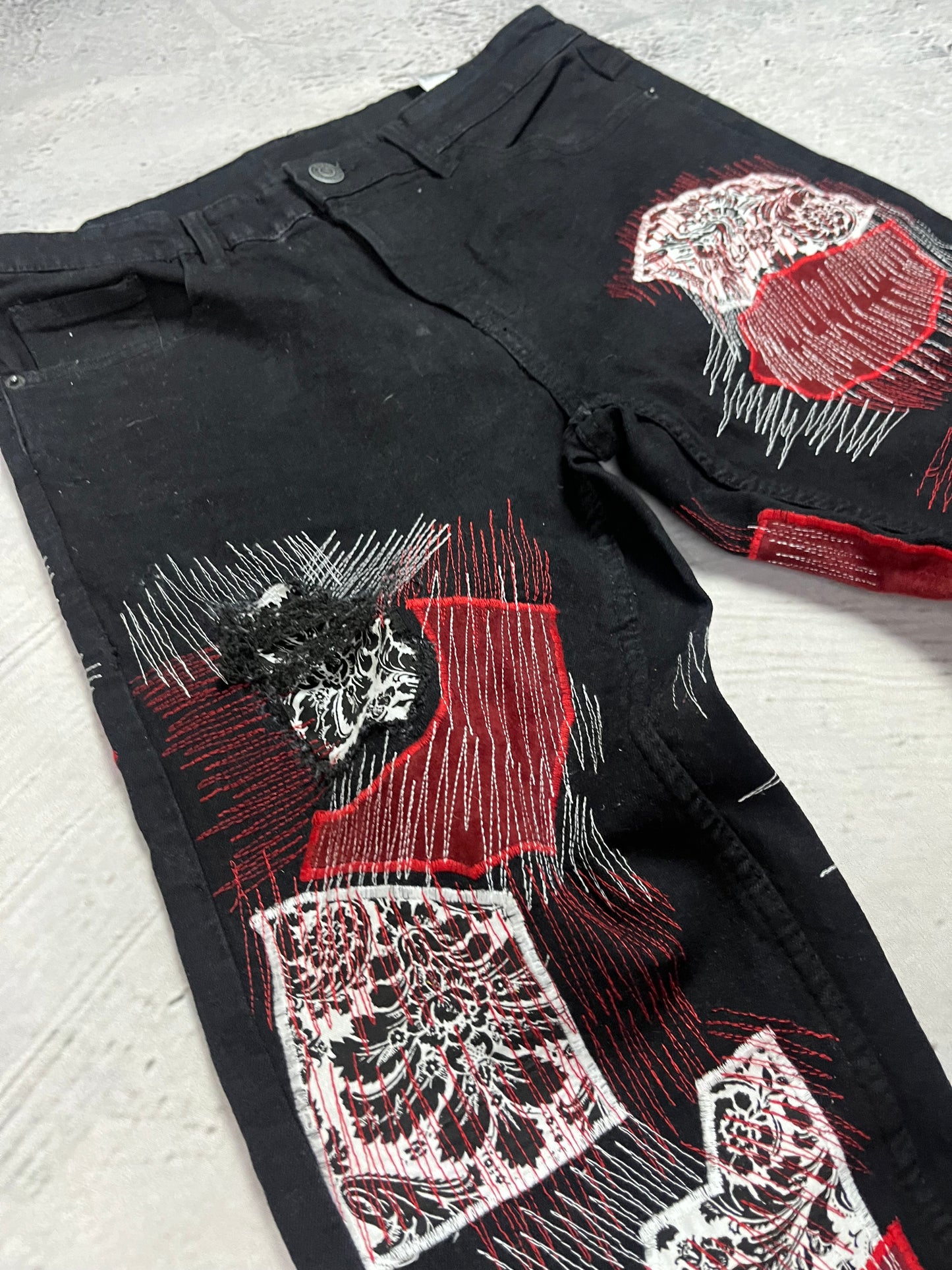 ABSTRACT PATCH DENIM