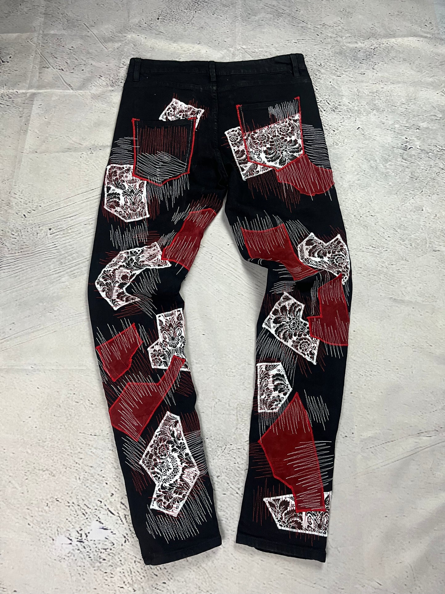 ABSTRACT PATCH DENIM