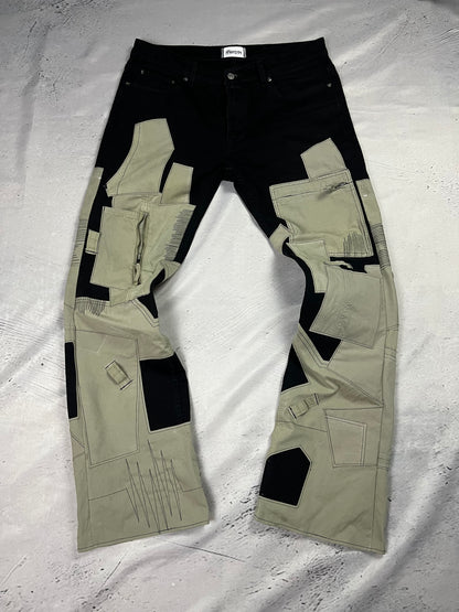 UTILITY PATCHWORK FLARE DENIM