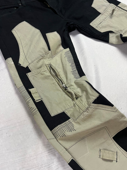 UTILITY PATCHWORK FLARE DENIM