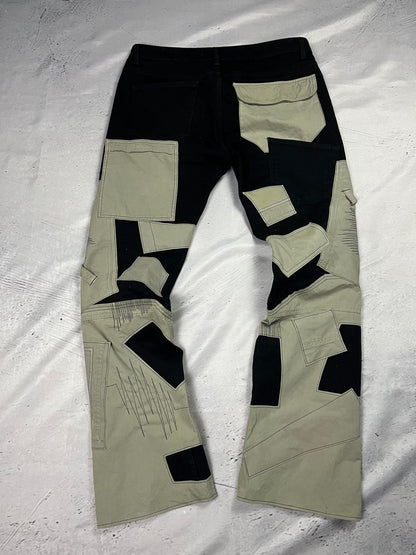 UTILITY PATCHWORK FLARE DENIM