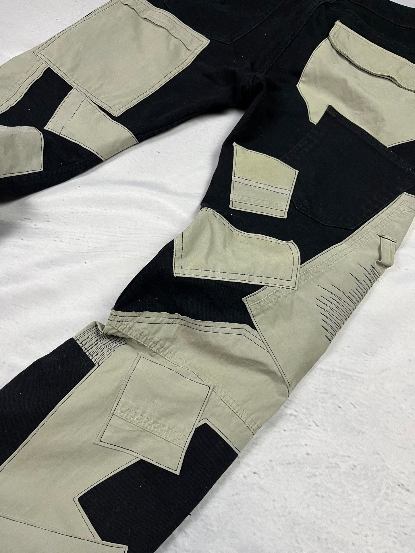 UTILITY PATCHWORK FLARE DENIM
