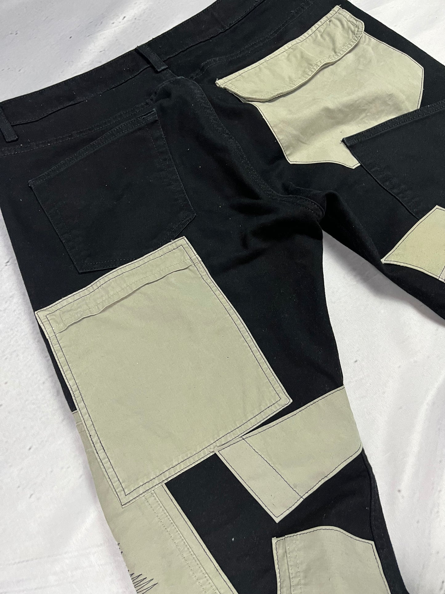UTILITY PATCHWORK FLARE DENIM