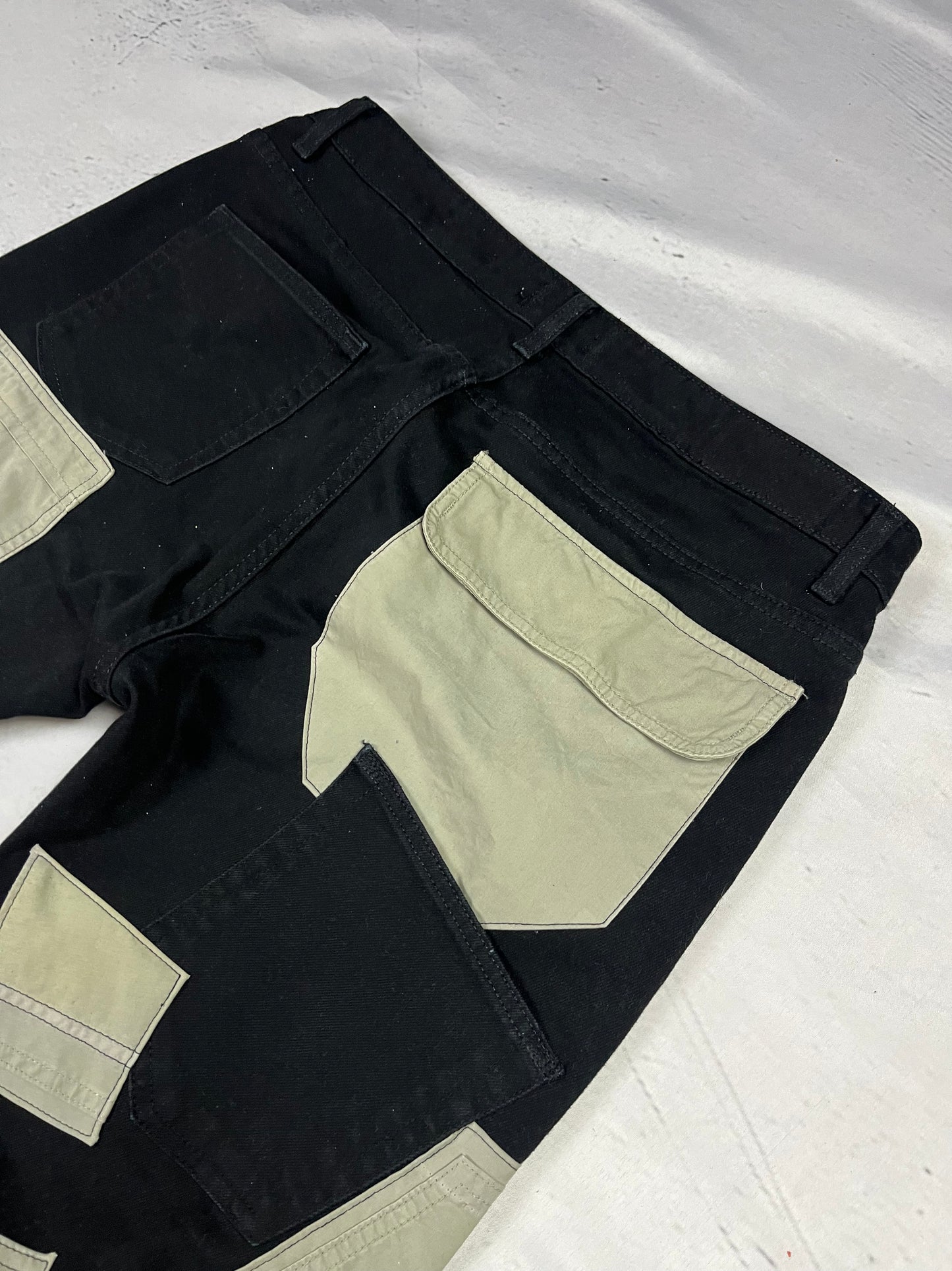 UTILITY PATCHWORK FLARE DENIM