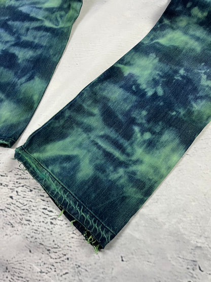 EMERALD DISTRESSED DENIM