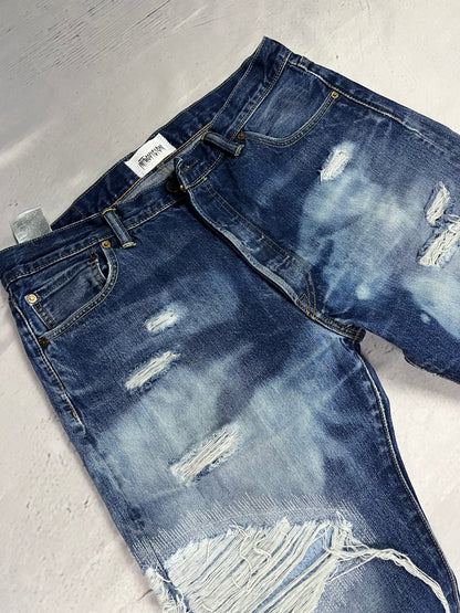 FLOW DISTRESSED DENIM