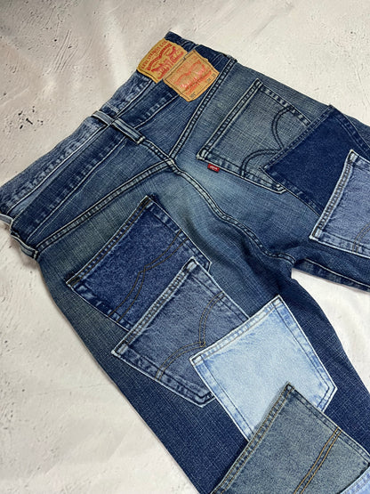 REWORKED POCKET FLARE DENIM