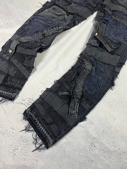 DISTRESSED CARGO PATCH DENIM