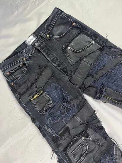 DISTRESSED CARGO PATCH DENIM