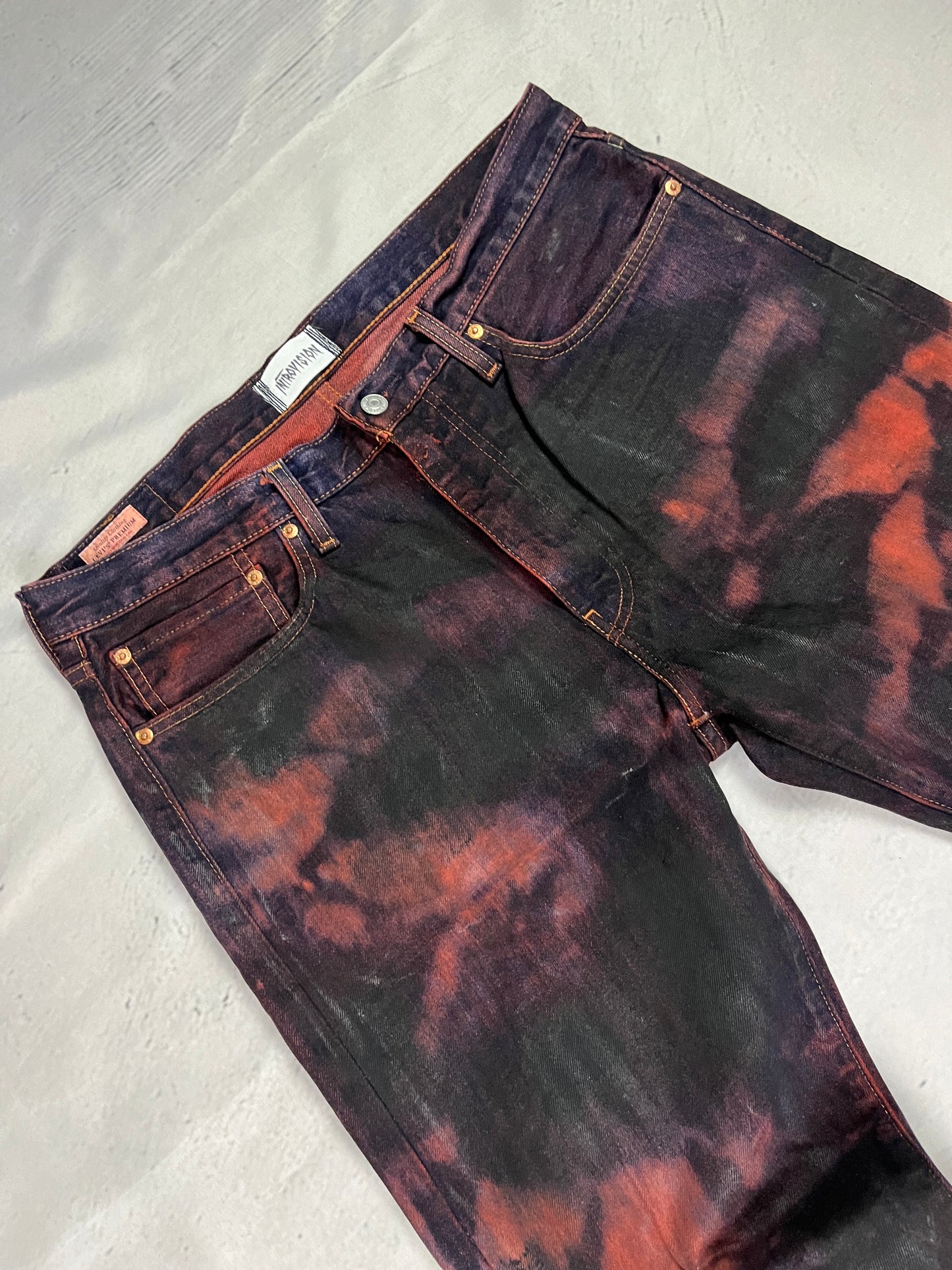 WAXED BURNT DENIM