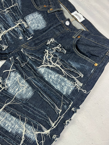 COBWEB DISTRESSED SHORTS