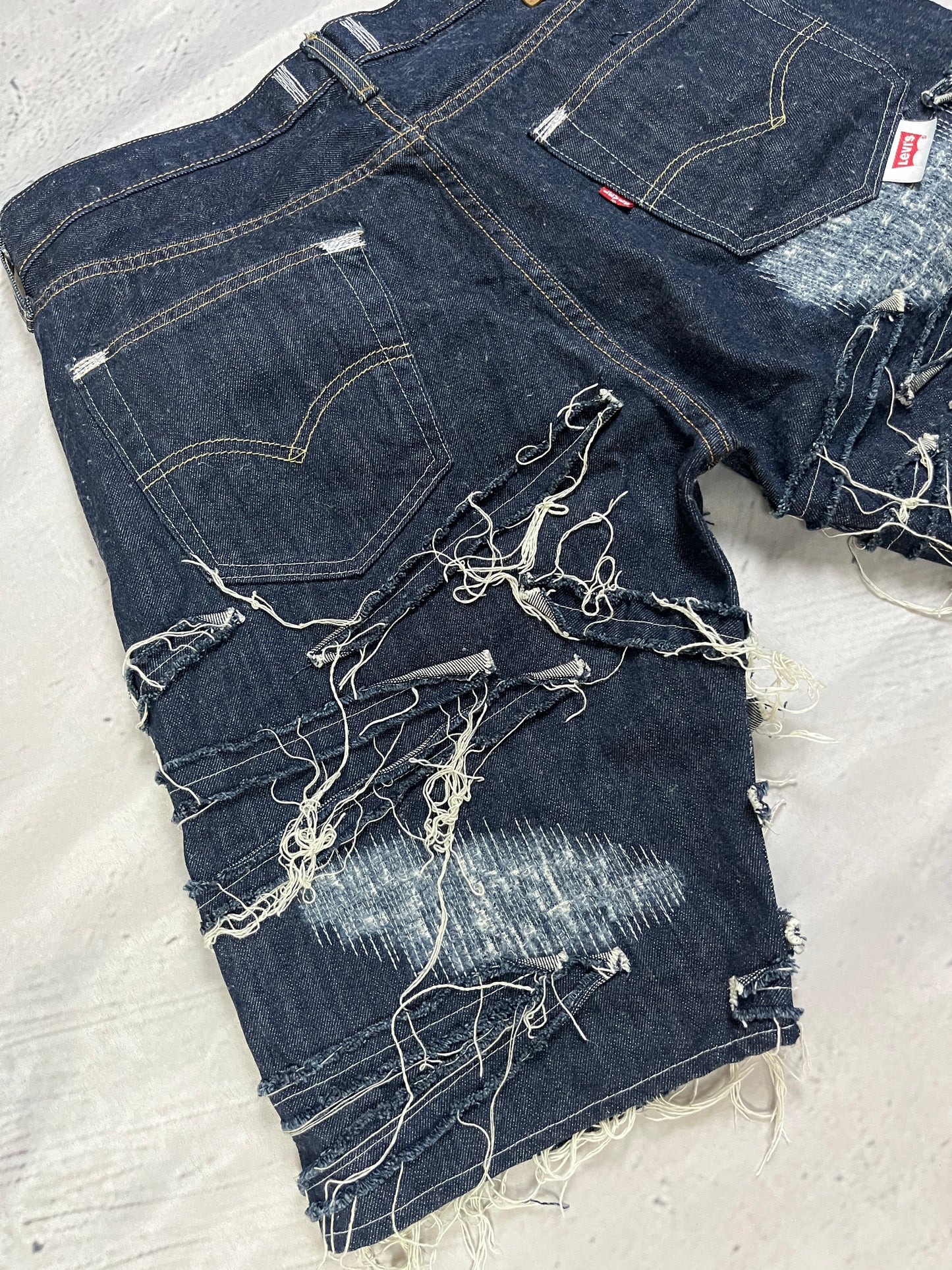 COBWEB DISTRESSED SHORTS