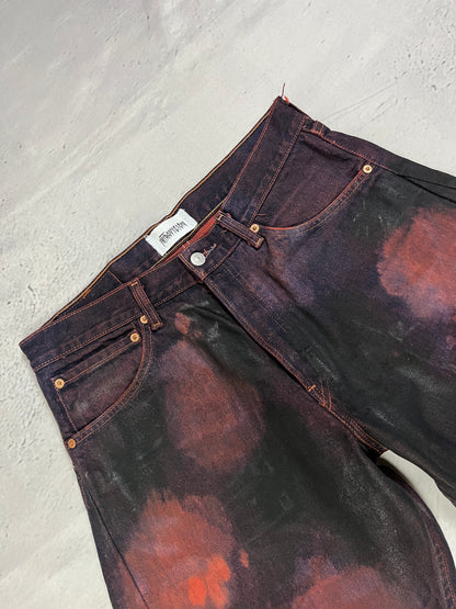 BLOOD WAX DENIM SHORTS