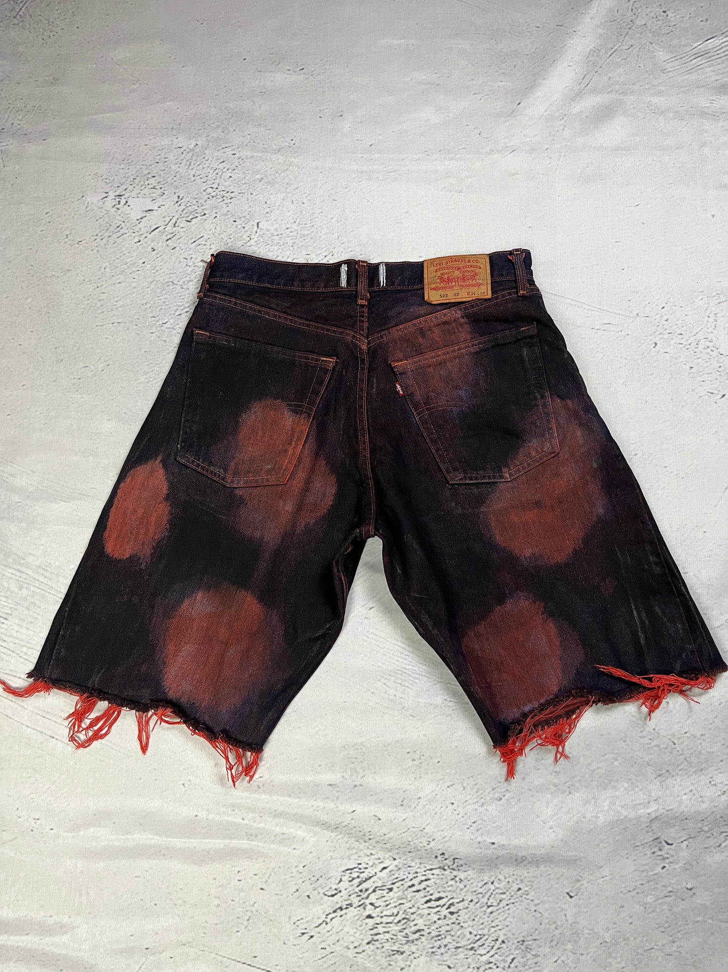 BLOOD WAX DENIM SHORTS
