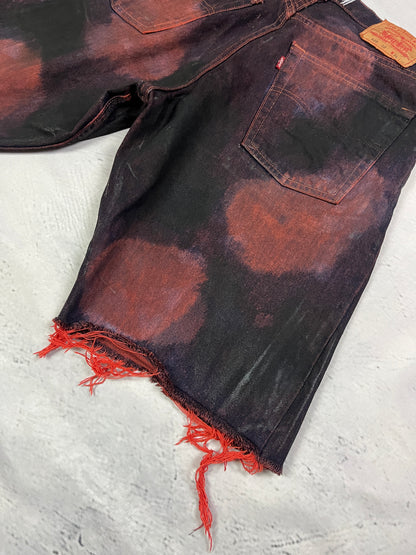 BLOOD WAX DENIM SHORTS