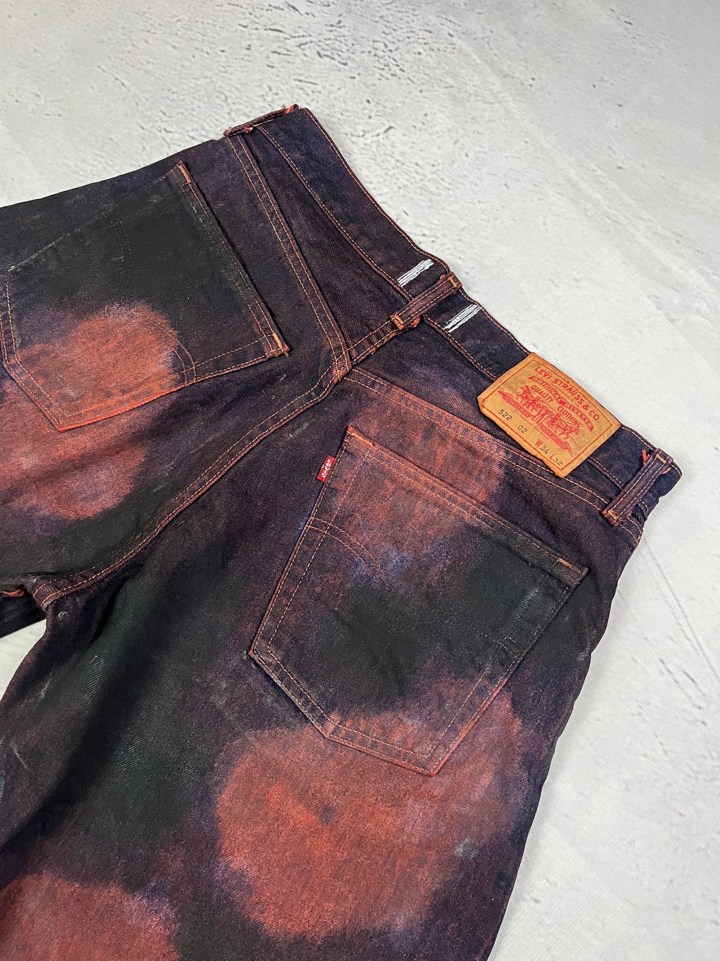 BLOOD WAX DENIM SHORTS