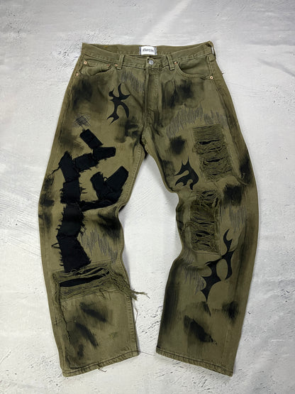 TRIBAL DISTRESSED DENIM