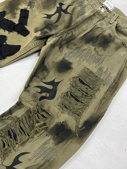 TRIBAL DISTRESSED DENIM
