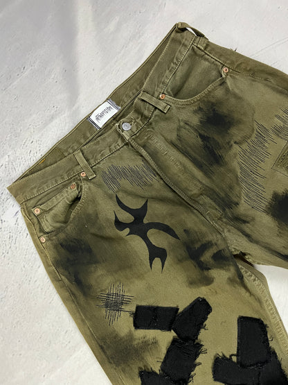 TRIBAL DISTRESSED DENIM