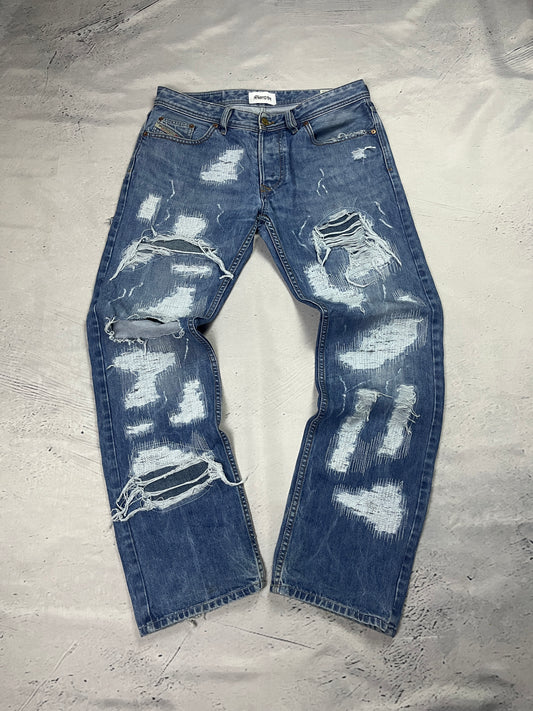 GLITCHED REPAIR DENIM