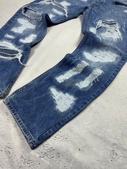 GLITCHED REPAIR DENIM