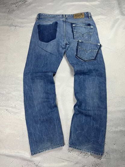 GLITCHED REPAIR DENIM