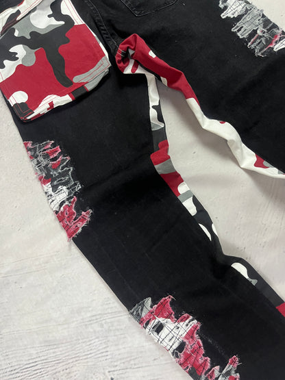 CAMO SPLATTER DENIM