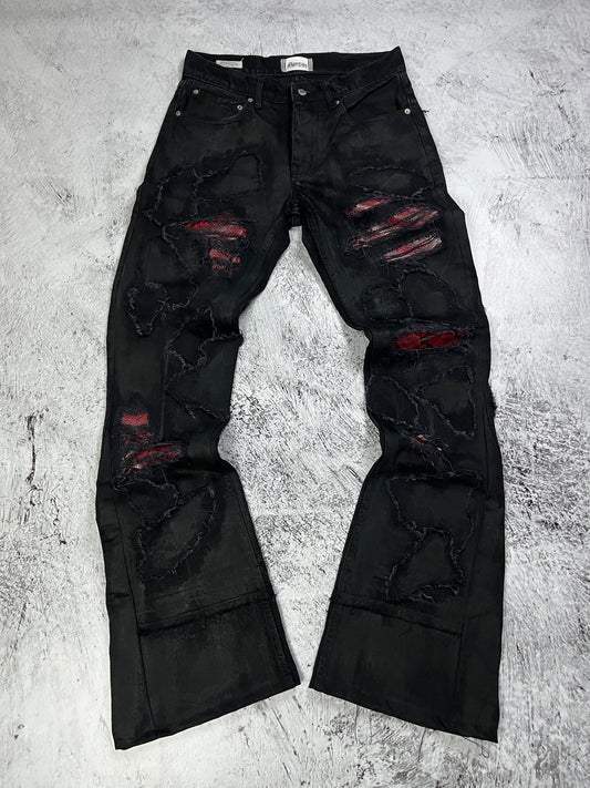 WAXED VIPER FLARE DENIM