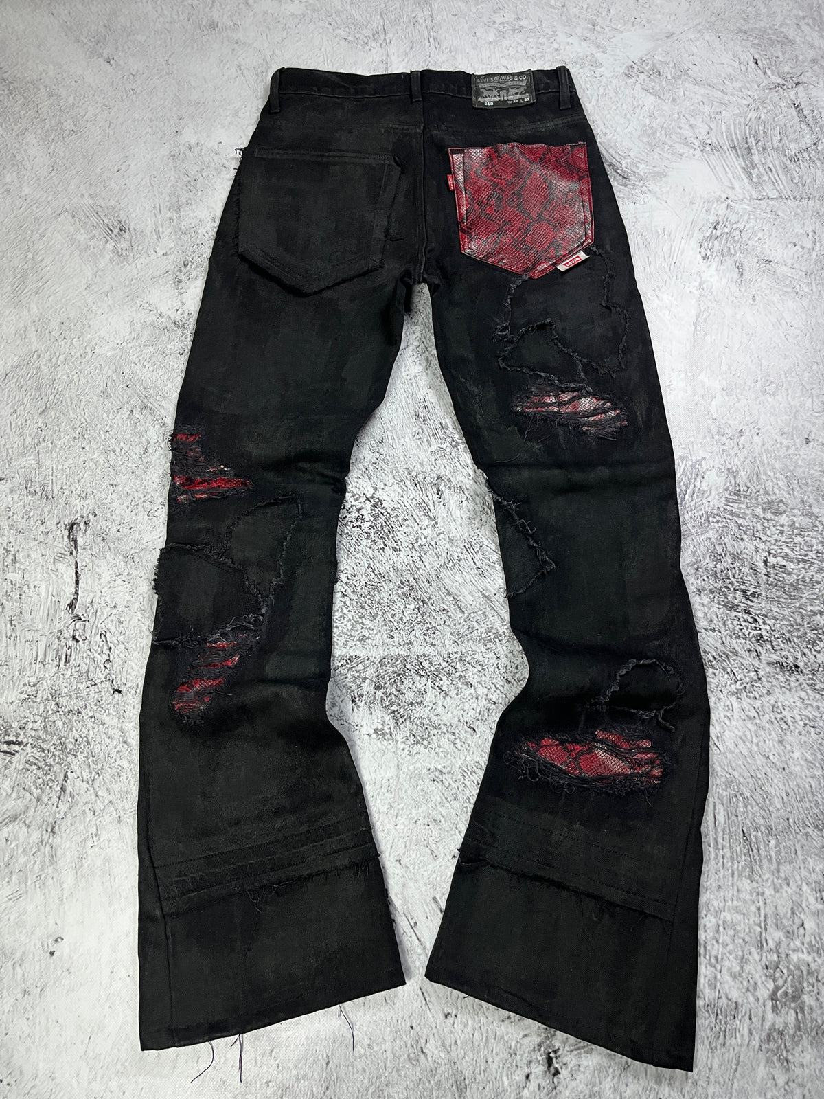 WAXED VIPER FLARE DENIM