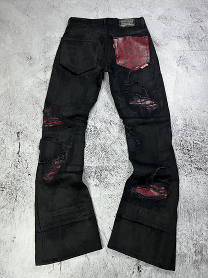 WAXED VIPER FLARE DENIM
