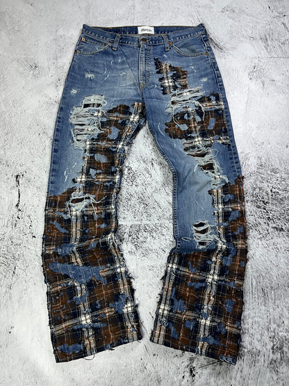 TARTAN REPAIR BORO DENIM