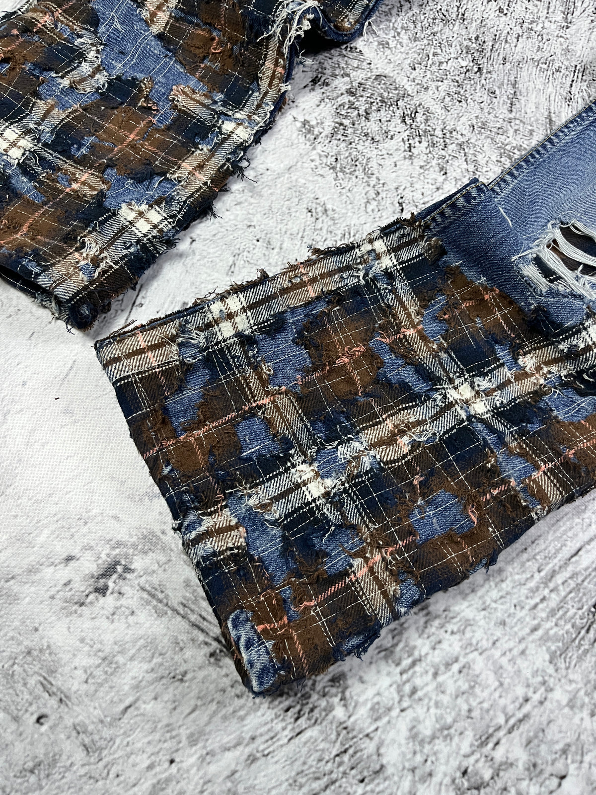 TARTAN REPAIR BORO DENIM