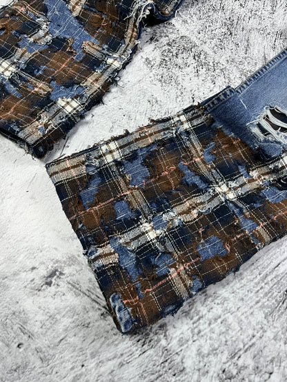 TARTAN REPAIR BORO DENIM