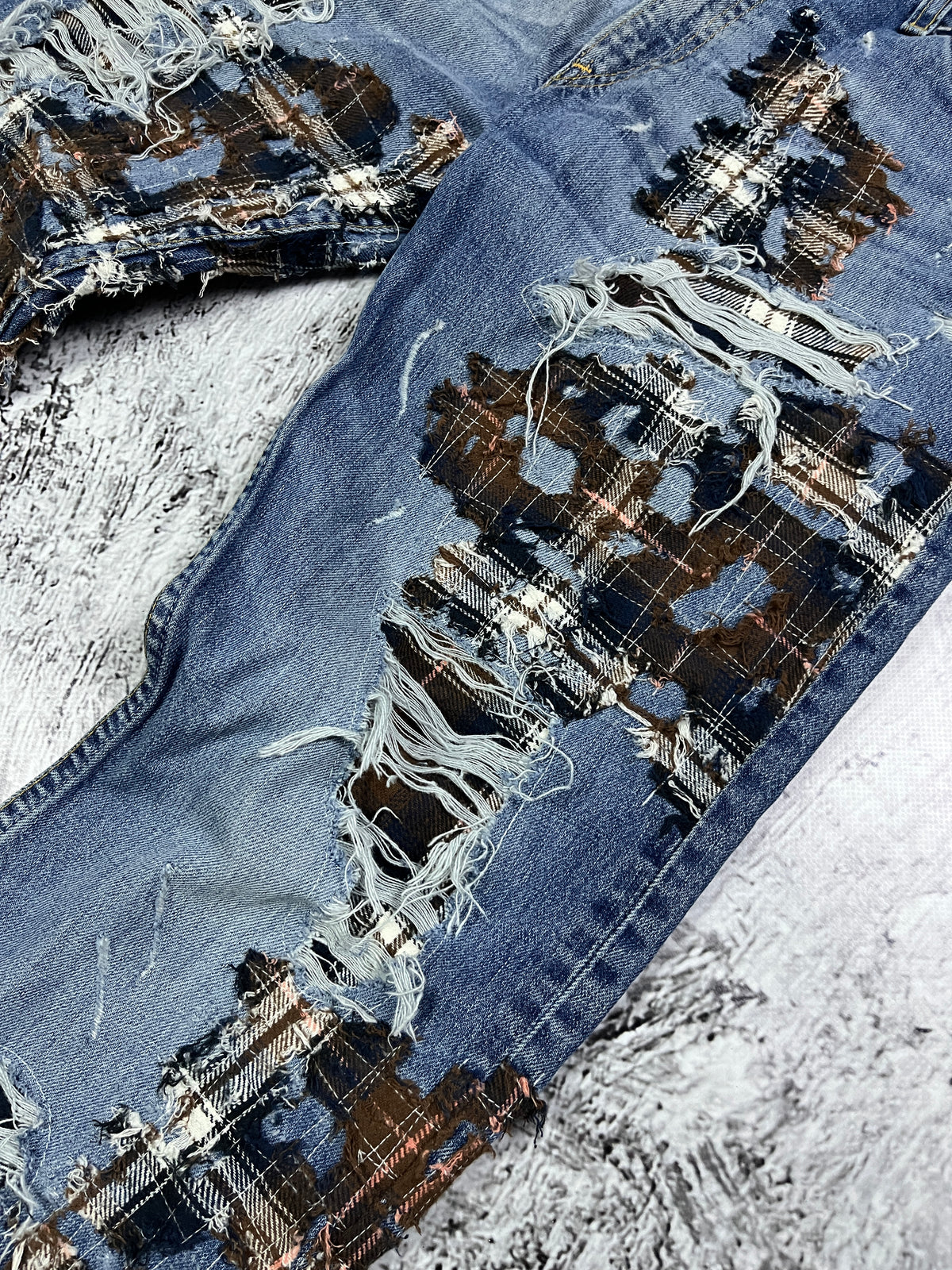 TARTAN REPAIR BORO DENIM