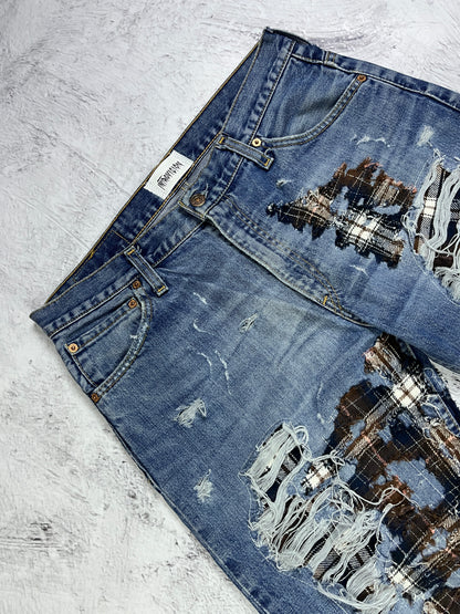 TARTAN REPAIR BORO DENIM
