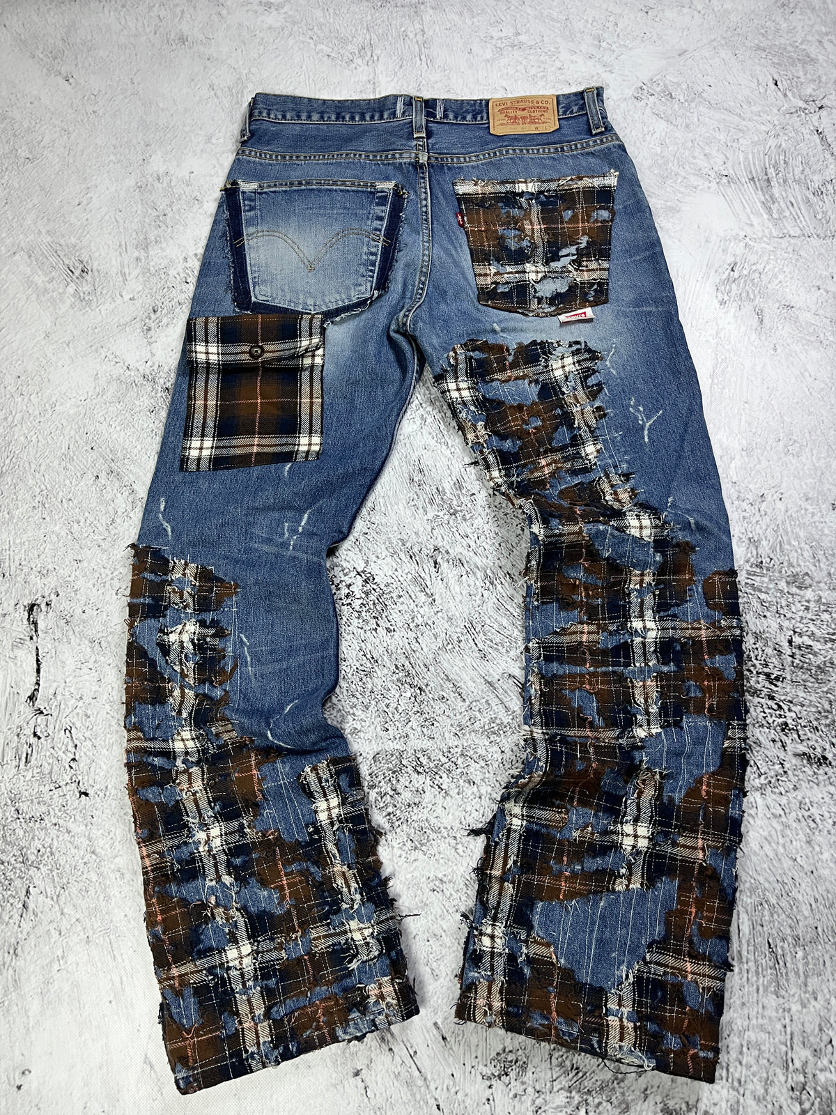TARTAN REPAIR BORO DENIM