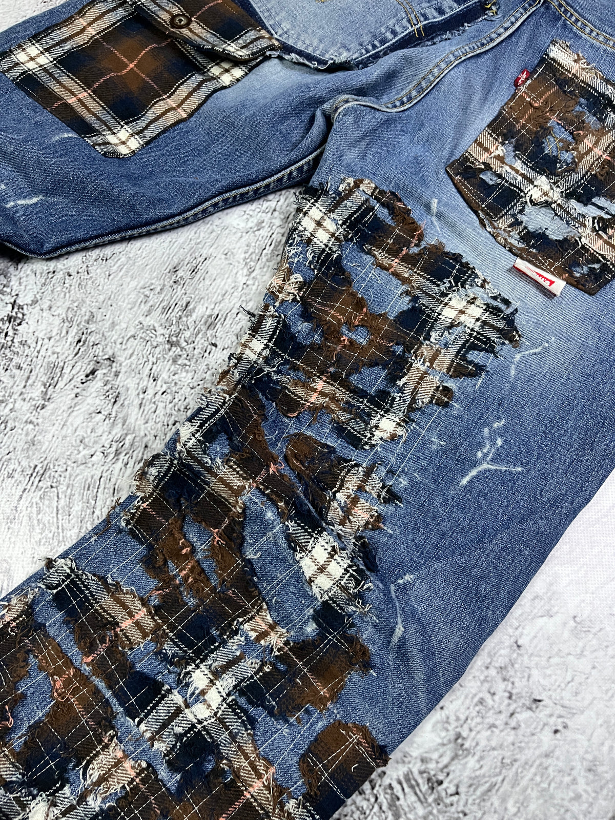 TARTAN REPAIR BORO DENIM