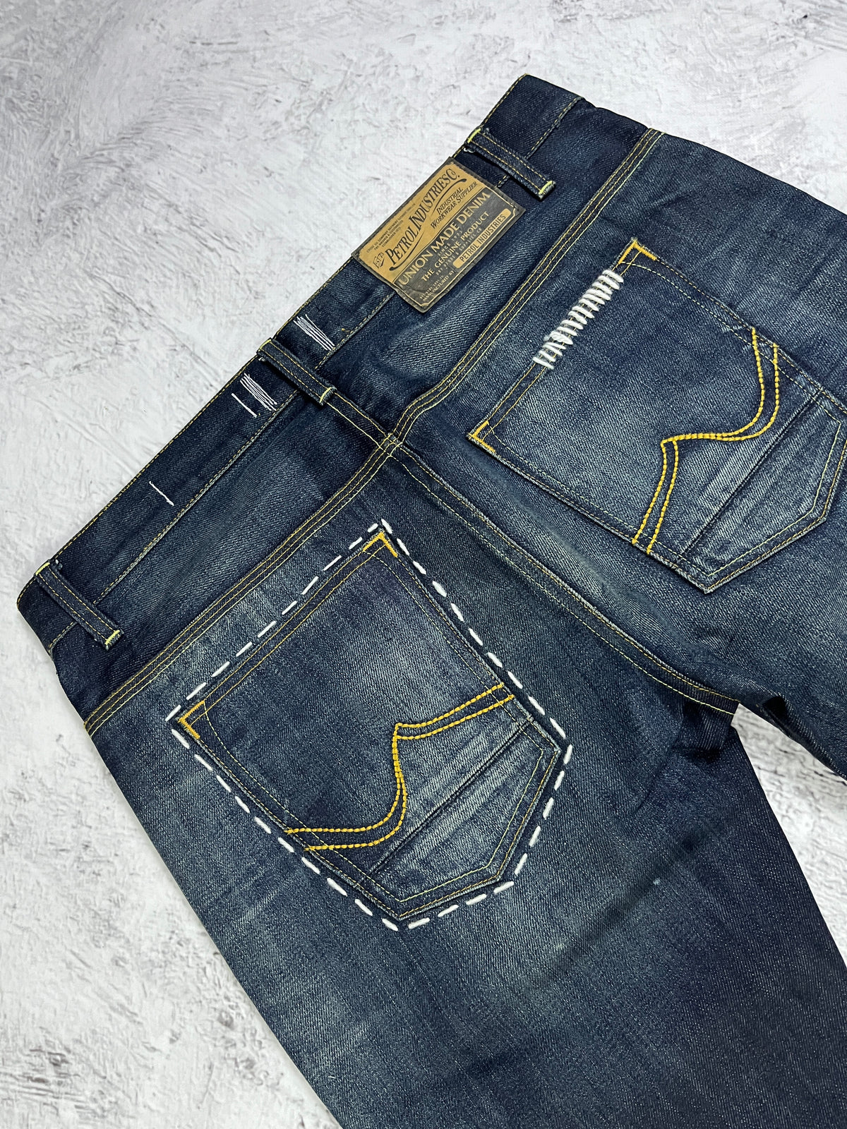 STITCHED PATCHWORK DENIM