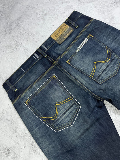 STITCHED PATCHWORK DENIM