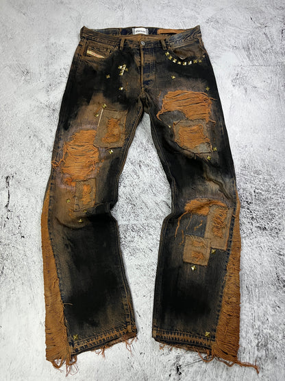 RUSTY MUD FLARE DENIM
