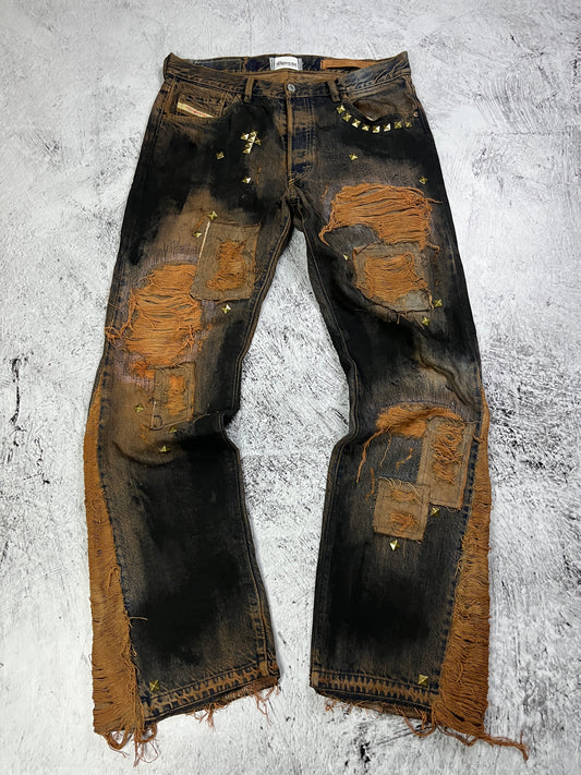 RUSTY MUD FLARE DENIM